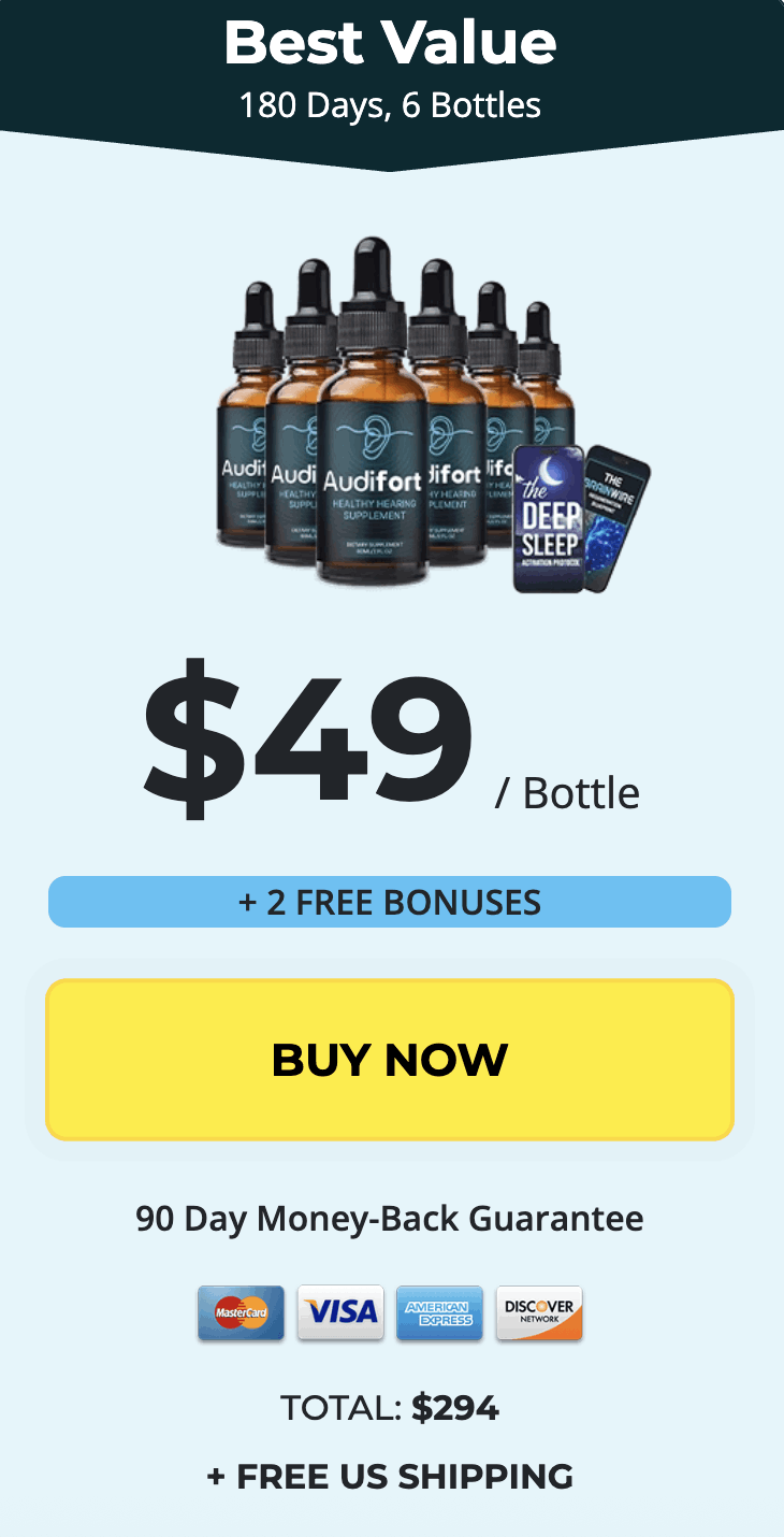 Audifort supplement official 6 bottles